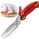 Load image into Gallery viewer, Heavy Duty Poultry Shears – Sharp Chicken Scissors with Non Slip Micro Serrated Blades Meat Cutting Scissors with Safety Lock – Multipurpose Kitchen Shears for Food Meat Fish Bone &amp; Food Prep