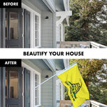 Load image into Gallery viewer, G128  6 Feet Tangle Free Spinning Flagpole (White) Gadsden Brass Grommets Printed 3x5 ft (Flag Included) Aluminum Flag Pole