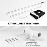 Load image into Gallery viewer, G128 Combo Pack: Flag Pole 6 FT Silver Tangle Free &amp; Come and Take It Rifle Black Flag 3x5 FT Brass Grommets Printed Polyester (Flag Included) Aluminum Flag Pole