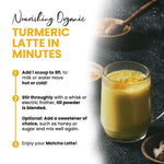 Load image into Gallery viewer, Zealthy Life Turmeric Latte USDA CERTIFIED ORGANIC GOLDEN MILK POWDER WITH CEYLON CINNAMON Non GMO Vegan Keto Gluten free Unsweetened (45 servings)
