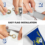 Load image into Gallery viewer, G128 Combo Pack: 6 Ft Tangle Free Spinning Flagpole (Silver) &amp; Oregon Double Sided Flag 3x5 Ft Printed 150D Polyester, Brass Grommets (Flag Included) Aluminum Flag Pole