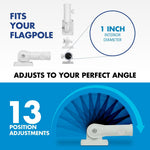 Load image into Gallery viewer, G128 Combo Pack: 6 Ft Tangle Free Spinning Flagpole (White) &amp; Lebanon Flag 3x5 Ft Printed 150D Polyester, Brass Grommets (Flag Included) Aluminum Flag Pole