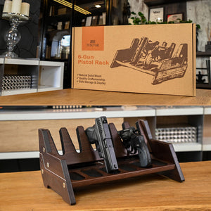 Wood Pistol Rack for Gun Safe Gun Storage for Handguns Revolvers Gun Safe