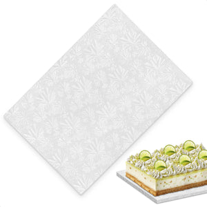 1 4 Sheet Cake Board Rectangle   9.9 x 13.8 Rectangle Cake Boards for Pastries Grease and Moisture Resistant Thick Sturdy Material with Fancy Pattern Easy to Clean Suitable for Any Celebration
