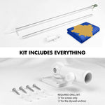 Load image into Gallery viewer, G128 Combo Pack: 6 Ft Tangle Free Spinning Flagpole (Silver) &amp; Kosovo Flag 3x5 Ft Printed 150D Polyester, Brass Grommets (Flag Included) Aluminum Flag Pole