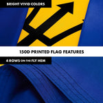 Load image into Gallery viewer, G128 Combo Pack: 6 Ft Tangle Free Aluminum Spinning Flagpole (Silver) &amp; Barbados Barbadian Flag 3x5 Ft, LiteWeave Pro Series Printed 150D Polyester  Pole with Flag Included