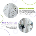 Load image into Gallery viewer, Medical Disposable Coveralls for Adults 2X Large Pack of 5 White Hazmat Suits