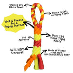 Load image into Gallery viewer, Orange Interactive Tug Toy for Dogs Mental Stimulation Toy Slow Play Treat Dispenser Brain Exercise for Puppies &amp; Seniors Teething Relief Blue Orange Purple (Orange)