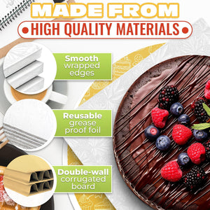 1 4 Sheet Cake Board Rectangle   9.9 x 13.8 Rectangle Cake Boards for Pastries Grease and Moisture Resistant Thick Sturdy Material with Fancy Pattern Easy to Clean Suitable for Any Celebration