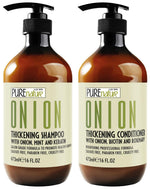 Load image into Gallery viewer, Onion Shampoo and Conditioner Set 16 Fl Oz Sulfate Free Thickening Formula for Men and Women Paraben Free Volumizing Set for Thin Fine Hair Volume Boosting Salon Professional Care Set of 2