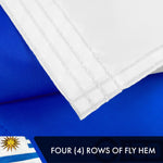 Load image into Gallery viewer, Uruguay Uruguayan Flag 3x5 Ft 2Pack Doublesided Embroidered Polyester By G128