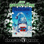 Load image into Gallery viewer, G128 Garden Flag Welcome Festive Bearded Gnome with Parcel 12x18 Blockout Fabric
