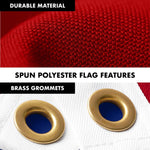 Load image into Gallery viewer, G128 Combo Pack: 6 Ft Tangle Free Spinning Flagpole (Black) &amp; North Carolina Flag 3x5 Ft Embroidered 220GSM Spun Polyester, Brass Grommets (Flag Included) Aluminum Flag Pole
