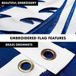 Load image into Gallery viewer, G128  6 Feet Tangle Free Spinning Flagpole (White) South Carolina Flag Brass Grommets Embroidered 3x5 ft (Flag Included) Aluminum Flag Pole