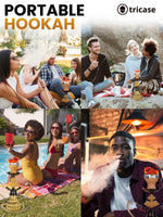 Load image into Gallery viewer, Gold Hookah set with everything   Hookah Set 2 Hose Hookah – LilOne