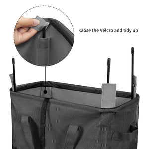 Slim Laundry Hamper With Handles Collapsible Laundry Basket Thin Dirty Clothes Basket Narrow Laundry Bag Foldable Dirty Cloth Hamper 45L (21 inchesGrey)