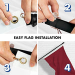 Load image into Gallery viewer, G128 Combo Pack: 6 Feet Tangle Free Spinning Flagpole (Black) Solid Burgundy Flag 3x5 ft Printed 150D Brass Grommets (Flag Included) Aluminum Flag Pole