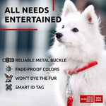 Load image into Gallery viewer, Red Ultra Soft Rolled Leather Dog Collar for XSmall Dogs 810 inch Neck
