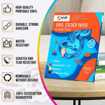 Load image into Gallery viewer, Printable Vinyl Sticker Paper Waterproof Decal Paper for Inkjet Printer 50 Sheet
