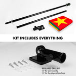 Load image into Gallery viewer, G128 Combo Pack: 6 Feet Tangle Free Spinning Flagpole (Black) Cameroon Cameroonian Flag 3x5 ft Printed 150D Brass Grommets (Flag Included) Aluminum Flag Pole