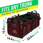 Load image into Gallery viewer, Trunk Organizer with Covering Net Attachable Non Slip Pads and Stainless Hooks Cherrysh

