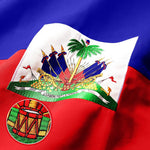 Load image into Gallery viewer, G128 Haiti Haitian Flag  2.5x4 Ft  StormFlyer Series Embroidered 220GSM Spun Polyester  Country Flag, Embroidered Design, Indoor/Outdoor, Brass Grommets, Heavy Duty, All Weather