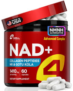 Load image into Gallery viewer, NAD Plus Supplement 1400mg NMNH Supplement Alternative Supports Healthy Aging Complex with Nicotinamide Riboside &amp; Gotu Kola Collagen Formula for Energy Skin &amp; Cognitive 60 Caps