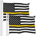 Load image into Gallery viewer, Thin Yellow Line American Flag 3x5 Ft 2Pack Printed 150D Polyester
