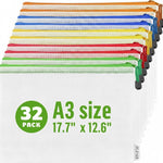 Load image into Gallery viewer, 32 Pack Mesh Zipper Pouch Bags A3 17.7x12.6 inch Plastic Zipper Pouches for Organizing Board Game Bags Puzzle Organizer Bag Large Zippered Pouch Bag Mesh Pouches with Zippered Puzzle Storage