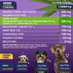 Load image into Gallery viewer, Hemp Calming Chews for Dogs with Anxiety and Stress Dog Calming Treats 90 Chews

