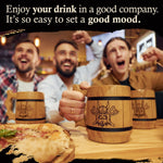 Load image into Gallery viewer, Viking Beer Mug Tankard Norse Cup for Men Stainless Steel Mug 20 oz Oak Wood
