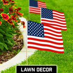 Load image into Gallery viewer, G128 12 Pack Handheld American USA Stick Flags  12x18 In  Printed 150D Polyester, Country Flag, Solid Wooden Stick, Spear Gold Tip, Great for Patriotic Decorations