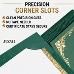 Load image into Gallery viewer, 50 Pack Premium Green Certificate Holders 8.5 x 11 inch Heavyweight 300gsm Cardstock Diploma Holder &amp; Certificate Folder Award Certificate Folders for Graduation with Gold Foil Diploma Cover