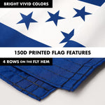 Load image into Gallery viewer, G128 Combo Pack: 6 Ft Tangle Free Spinning Flagpole (Silver) &amp; Honduras Flag 3x5 Ft Printed 150D Polyester, Brass Grommets (Flag Included) Aluminum Flag Pole