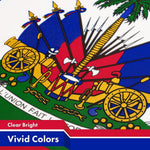 Load image into Gallery viewer, G128 Combo Pack: American USA Flag 3x5 Ft &amp; Haiti Flag 3x5 Ft, Both Printed 150D Polyester, Indoor/Outdoor, Brass Grommets