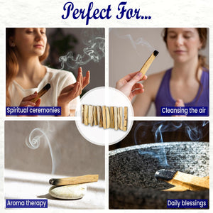 Premium Palo Santo Smudge Sticks from Peru (Net Weight 1 lb) 100% Natural Incense Hand Picked Ethically Sourced
