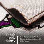 Load image into Gallery viewer, G128 Garden Flag Mardi Gras Three Gnomes 12x18 Burlap Fabric