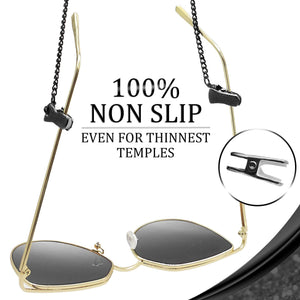 Eyeglass Chains for Women Men Glasses Black Holder NonSlip Silicon Tips 29 inch