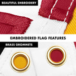 Load image into Gallery viewer, G128 Combo Pack: 6 Ft Tangle Free Aluminum Spinning Flagpole (White) &amp; Maryland MD State Flag 3x5 Ft, ToughWeave Series Embroidered 300D Polyester  Pole with Flag Included