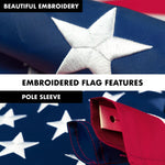 Load image into Gallery viewer, G128  5 Feet Tangle Free Spinning Flagpole (Black) American Flag Pole Sleeve Embroidered 2x3 ft American Flag Pole Sleeve (Flag Included) Aluminum Flag Pole