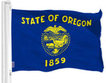 Load image into Gallery viewer, G128 Combo Pack: American USA Flag 3x5 Ft &amp; Oregon Double Sided Flag 3x5 Ft, Both Printed 150D Polyester, Indoor/Outdoor, Brass Grommets