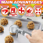 Load image into Gallery viewer, 4 oz Ice Cream Scoop with Trigger Release #8 – Stainless Steel Versatile Tool for Baking Cookies and Desserts  Durable Easy to Clean Dishwasher Safe Ergonomic Design for Precise Culinary Portions