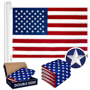 USA American Flag 3x5 Ft 5Pack Doublesided Embroidered Polyester By G128