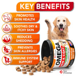 Load image into Gallery viewer, Omega 3 for Dogs Dog Skin and Coat Supplement Fish Oil for Dogs Chews 120 Treats
